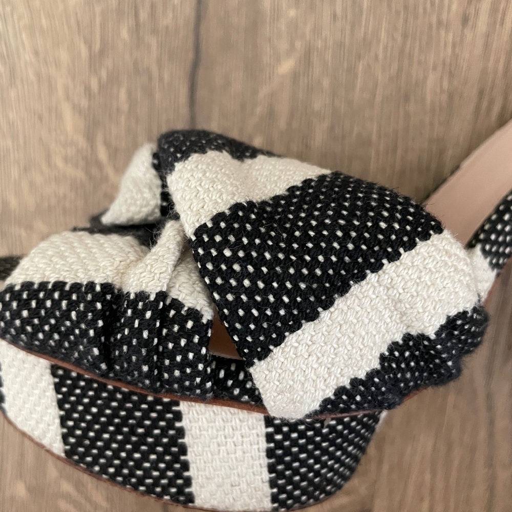 Loeffler Randall Black and White Platform Sandals - Picture 4 of 6